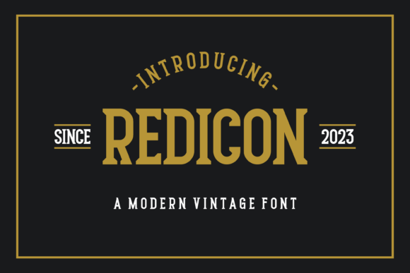 Redicon Font: A Bold Serif for Modern Brand Identity