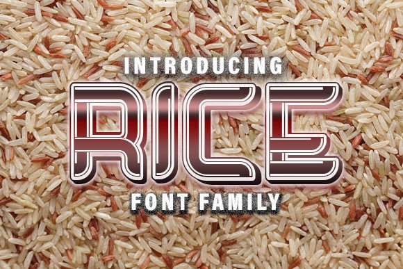 Rice Font: A Stylish Display Typeface for Makers
