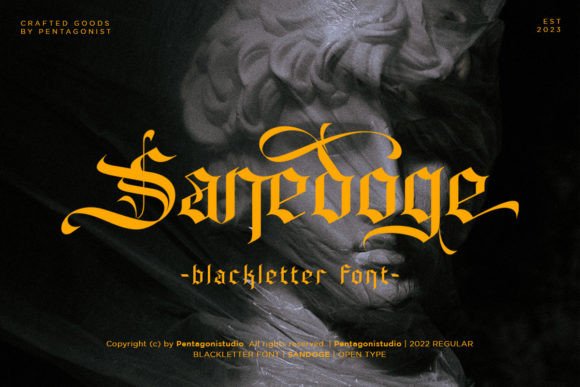 Sandoge Font: Vintage Blackletter for Handmade Labels